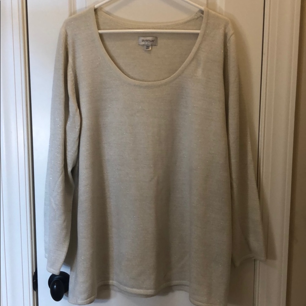Champagne long sleeve sweater plus 18/20